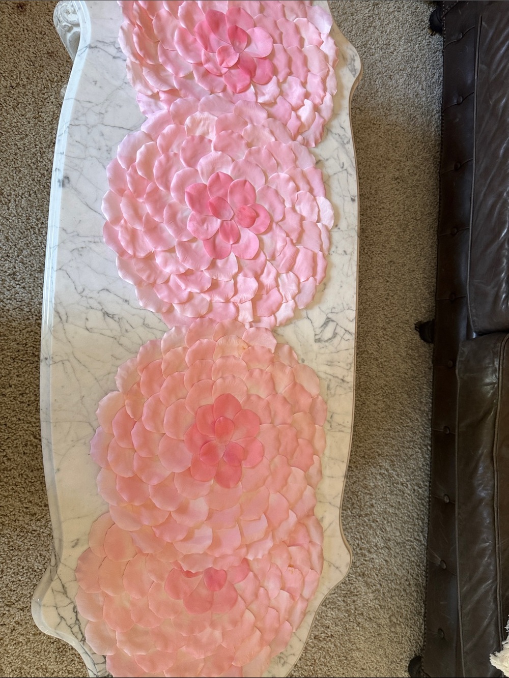 Pink Floral Petal placemats